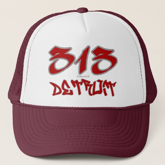 Rep Detroit (313) Trucker Pet (Voorkant)