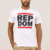 Rep Dom Mannen T-shirt White Tshirt (Voorkant)