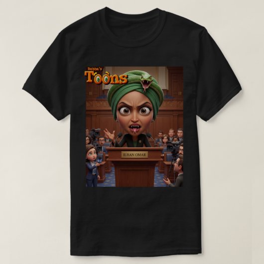 REP. ILHAN OMAR (D) MN - IS A SNAKE T-SHIRT (Design voorkant)