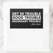 Rep John Lewis citeert / krijg in goede problemen Rechthoekige Sticker (Tas)