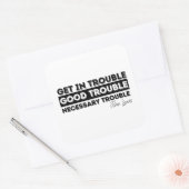 Rep John Lewis citeert / krijg in goede problemen Vierkante Sticker (Envelop)