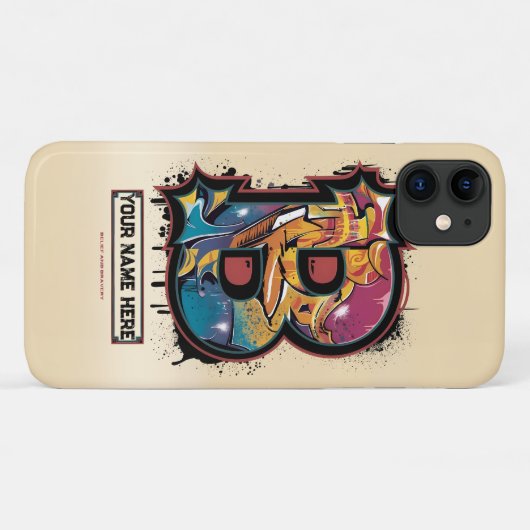Rep Jouw naam: graffiti letter "B" Case-Mate iPhone Case (Achterkant (horizontaal))