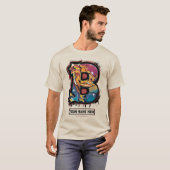 Rep Jouw naam:  graffiti letter "B" T-shirt (Voorkant volledig)