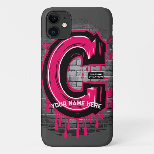 Rep Jouw naam:  graffiti letter "C" Case-Mate iPhone Case (Achterkant)