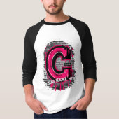Rep Jouw naam:  graffiti letter "C" T-shirt (Voorkant)