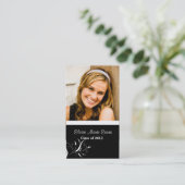 Rep-kaart voor zwart-wit Afstuderen Contactkaartje (Staand voorkant)