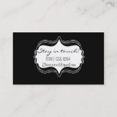 Rep-kaart voor zwart-wit Afstuderen met blauw lint Contactkaartje (Achterkant)