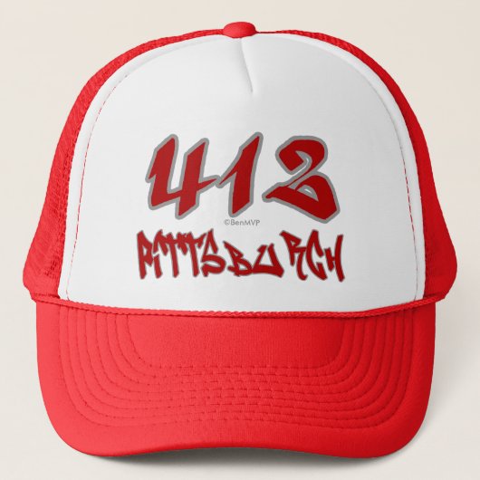 Rep Pittsburgh (412) Trucker Pet (Voorkant)