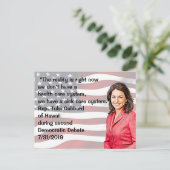 Rep. Tulsi Gabbard van Hawaï Debat Quote Briefkaart (Staand voorkant)