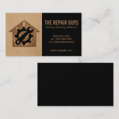 Repairman | Handyman | Logo van geigermoersleutel Visitekaartje (Voorkant / Achterkant)