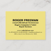 Repairman Humor ik ben hier omdat Visitekaartje (Achterkant)