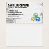 Reparateur | Geschilderde bakstenen muur Visitekaartje (Voorkant /achterkant)