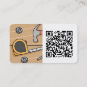 Reparateur, Klusjesman aangepaste QR-code Visitekaartje (Achterkant)