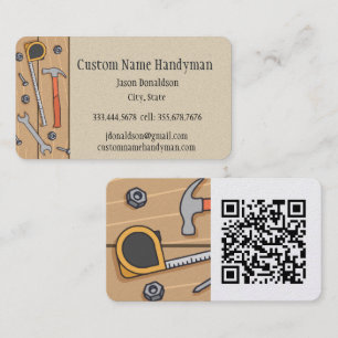 Reparateur, Klusjesman aangepaste QR-code Visitekaartje