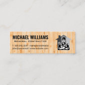 Reparateur met handgereedschap | Hout Mini Visitekaartje (Voorkant)