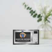 Reparateur met sleutel | Magnetron Visitekaartje (Staand voorkant)