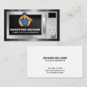 Reparateur met sleutel | Magnetron Visitekaartje (Voorkant / Achterkant)