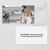 reparateur plafondklimaatregelingsapparatuur visitekaartje (Voorkant / Achterkant)