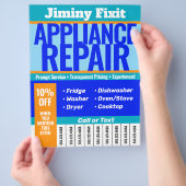 Reparatie apparaat Scheur het telefoonnummer uit Flyer (Hand)