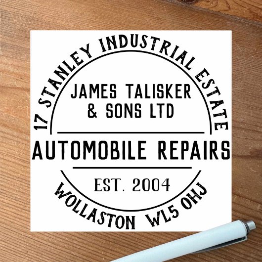 Reparatie Automobielen Rubber Stempel