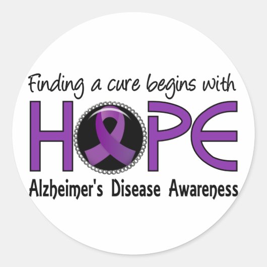 Reparatie begint bij Hope 5 Alzheimer Ronde Sticker (Voorkant)