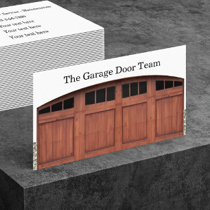 Reparatie Diensten Garage Deur Dubbele Zijde Visitekaartje