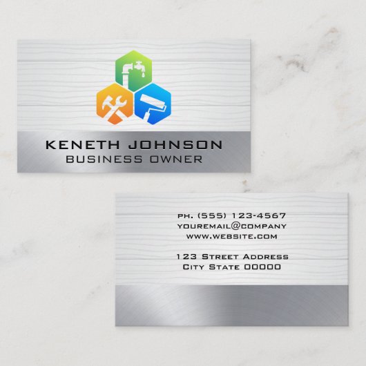 Reparatie Diensten | Hout Metaal Visitekaartje (Voorkant / Achterkant)