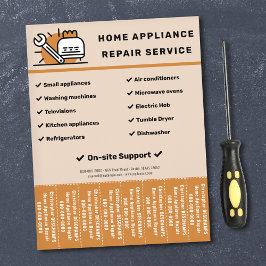 Reparatie Huishoudelijke Apparaten Afscheur stroke Flyer
