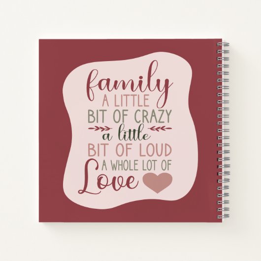 Reparatie met gebitterde droosterdroze familie notitieboek (Achterkant)