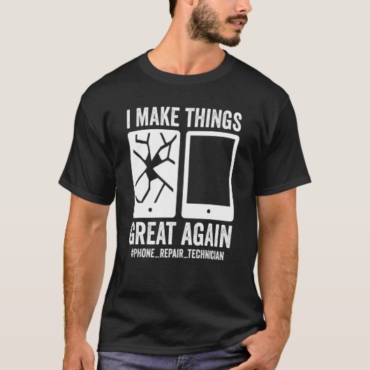 Reparatie mobiele telefoon t-shirt (Voorkant)