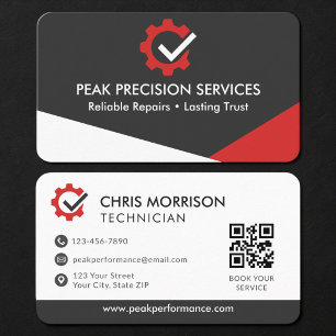 Reparatie monteur QR-code professioneel Visitekaartje
