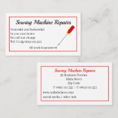 Reparatie naaimachine visitekaartje (Voorkant / Achterkant)