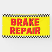 Reparatie Remmen Autozaak Wit Groot Spandoek (Horizontaal)