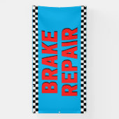 Reparatie Remmen Autozaak Wit Groot Spandoek (Verticaal)