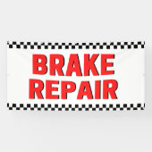 Reparatie Remmen Autozaak Witte Grote Banner (Horizontaal)