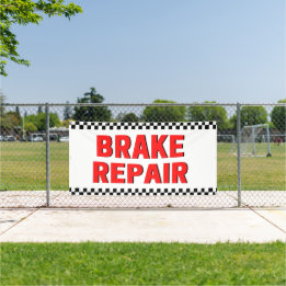 Reparatie Remmen Autozaak Witte Grote Banner