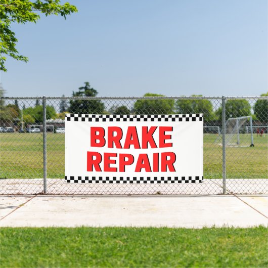 Reparatie Remmen Autozaak Witte Grote Banner (Insitu)