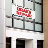 Reparatie Remmen Autozaak Witte Grote Banner (Buitenkant Gebouw)