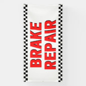Reparatie Remmen Autozaak Witte Grote Banner (Verticaal)
