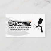 Reparatie Service Monteur Sleutel Spuitpistool Visitekaartje (Voorkant)