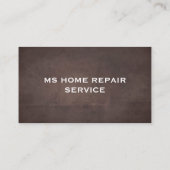 Reparatie thuisservices | Achtergrond bruine textu Visitekaartje (Achterkant)