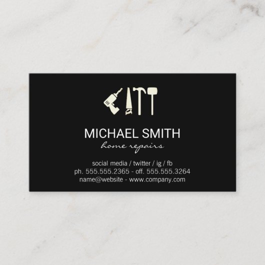 Reparatie thuisservices | Hardwarehulpmiddelen | H Visitekaartje (Voorkant)