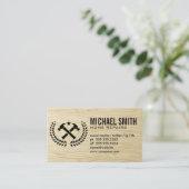 Reparatie thuisservices | Houtkorrels Achtergrond Visitekaartje (Staand voorkant)