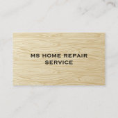 Reparatie thuisservices | Houtkorrels Achtergrond Visitekaartje (Achterkant)