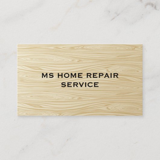 Reparatie thuisservices | Houtkorrels Achtergrond Visitekaartje (Achterkant)