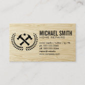 Reparatie thuisservices | Houtkorrels Achtergrond Visitekaartje (Voorkant)