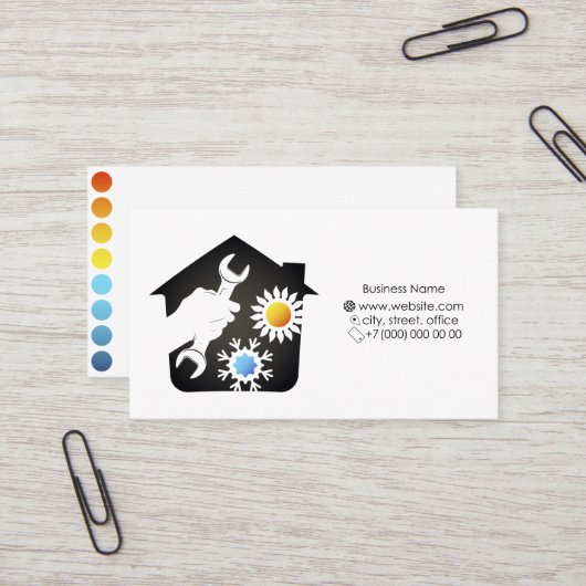 Reparatie van airconditioners voor visitekaartje (Voorkant / Achterkant in situ)