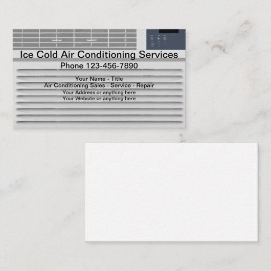 Reparatie van airconditioning visitekaartje (Voorkant / Achterkant)