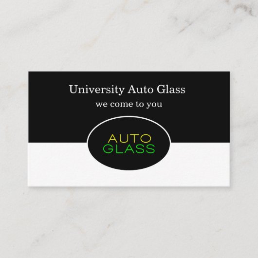 Reparatie van auto glas visitekaartje (Voorkant)