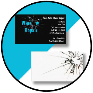 Reparatie van autoglas visitekaartje